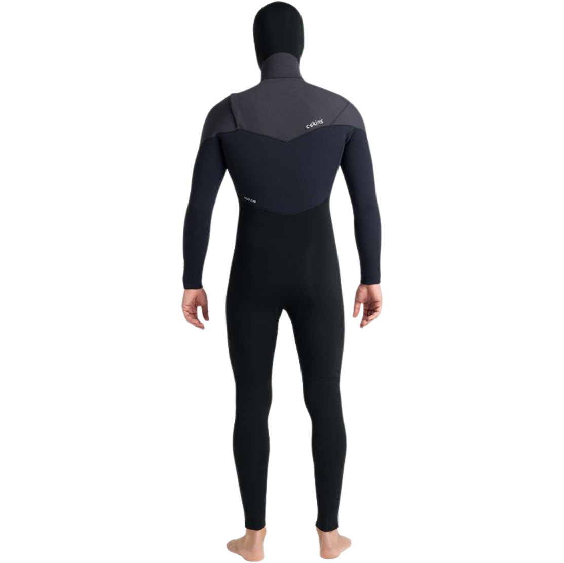 2026 C-Skins Mens Nuwave Rewired 5/4mm Hooded Chest Zip Wetsuit CRW54MH - Black / Meteor / Lime